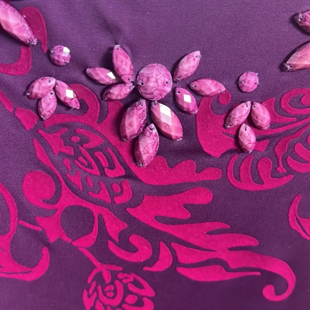 Unique Beaded Patterned Top - Picture 3 of 5